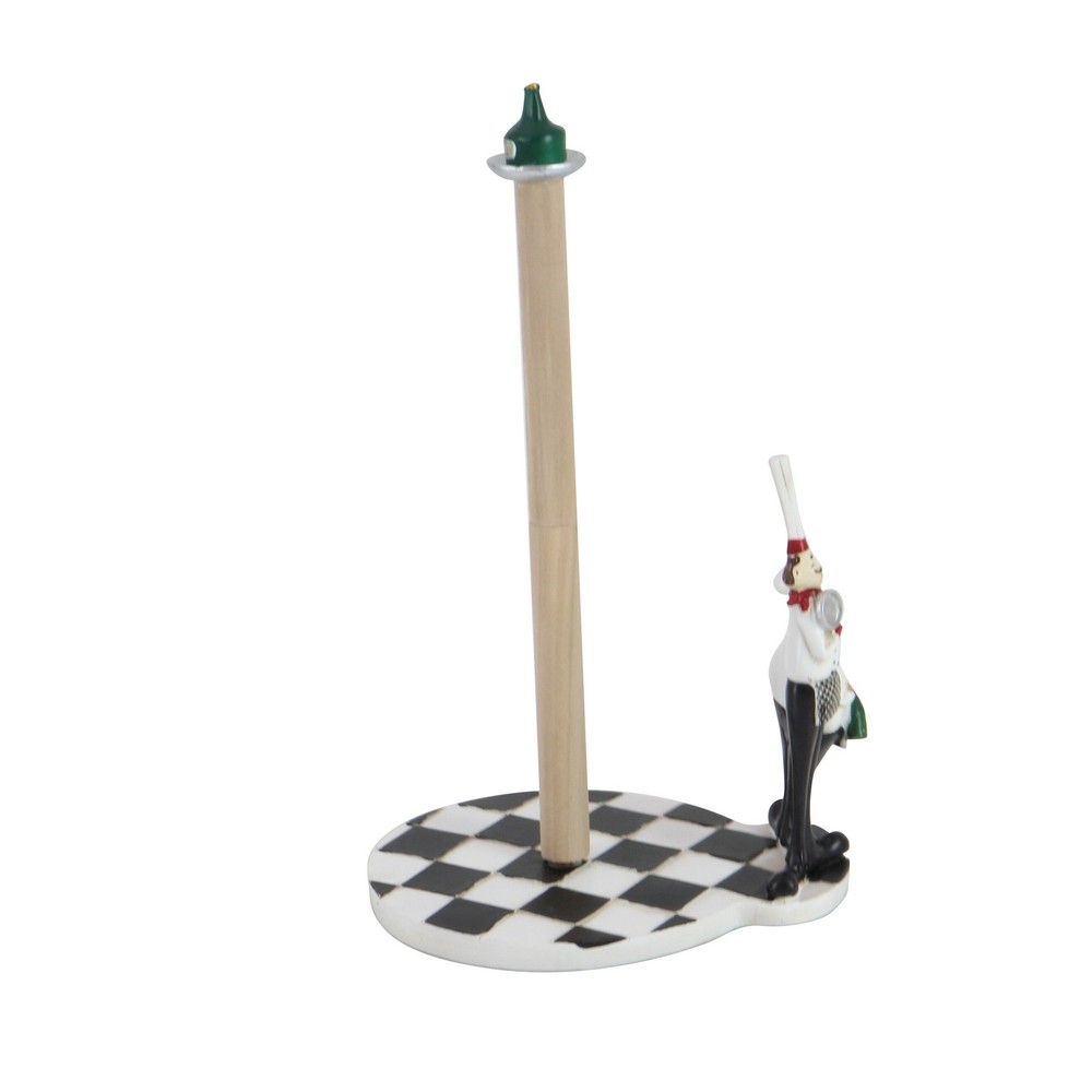 White Polystone Chef Paper Towel Holder - Small