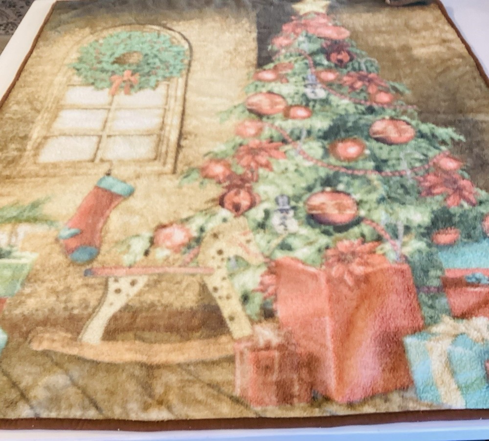 Throw Blanket Christmas Tree Star ,60x47 Soft