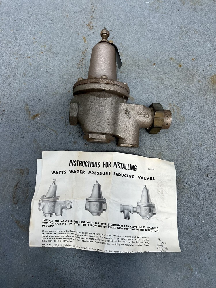 NEW WATTS PRESSURE REDUCING VALVES