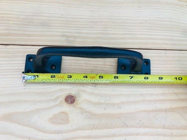 2 LARGE Cast Iron Handles Door Hardware Pull Gate Shed EASY GRIP Grasp Barn Shed