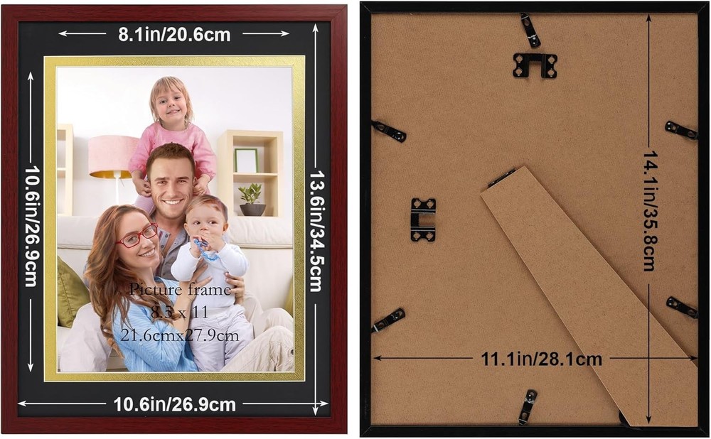 Robust 2-Pack Diploma Frames in Mahogany - Effortless Document Display