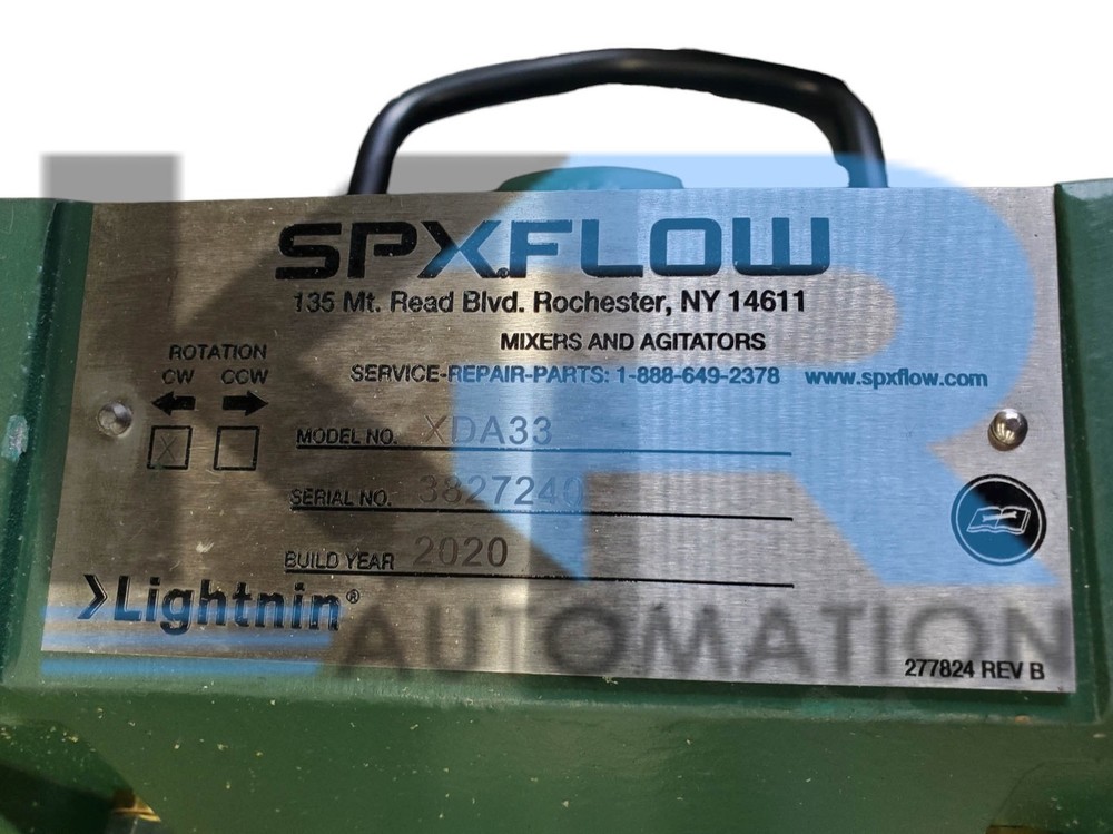 SPX FLOW XDA33 Lightnin Clamp Mount Mixer