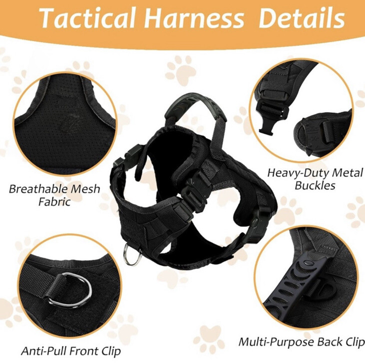 Tactical Dog Harness with Buckle size M