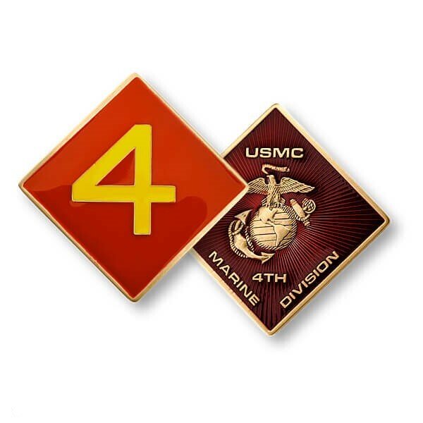MARINE CORPS 4TH MARINE DIVISION 2" CHALLENGE COIN