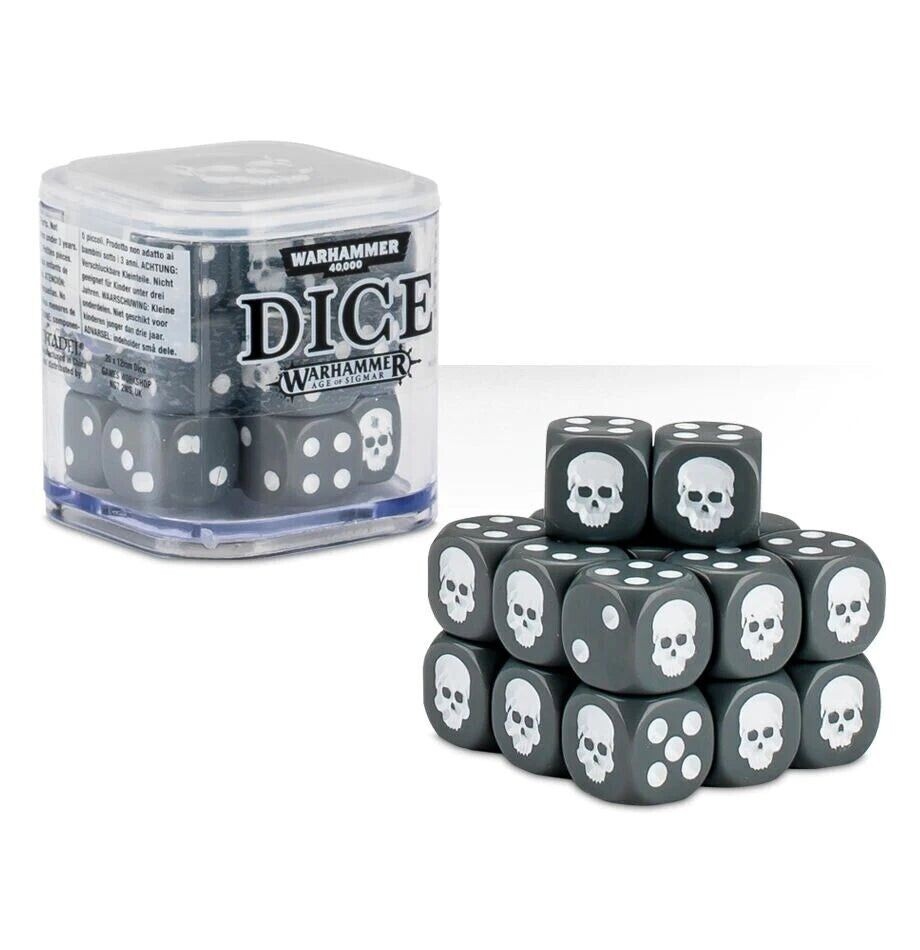 Citadel 12mm DICE SET Warhammer GRAY