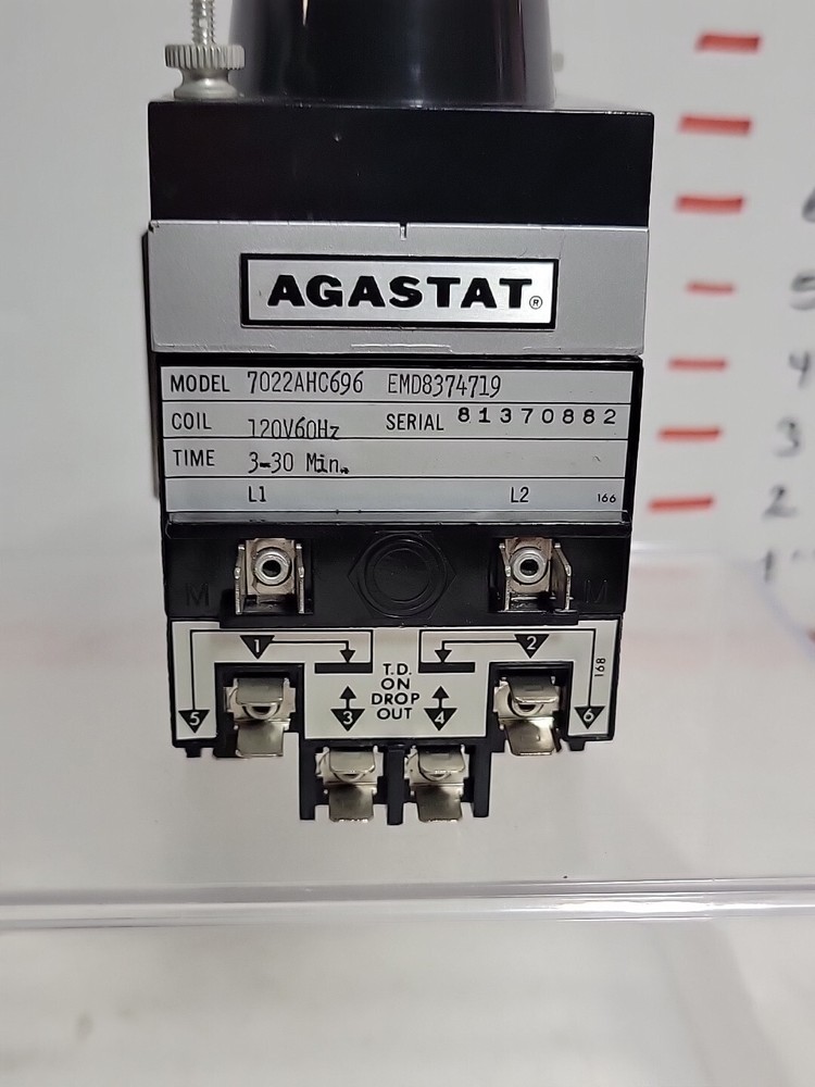 Agastat 7022AHC696 Time Delay Relay Used - Untested