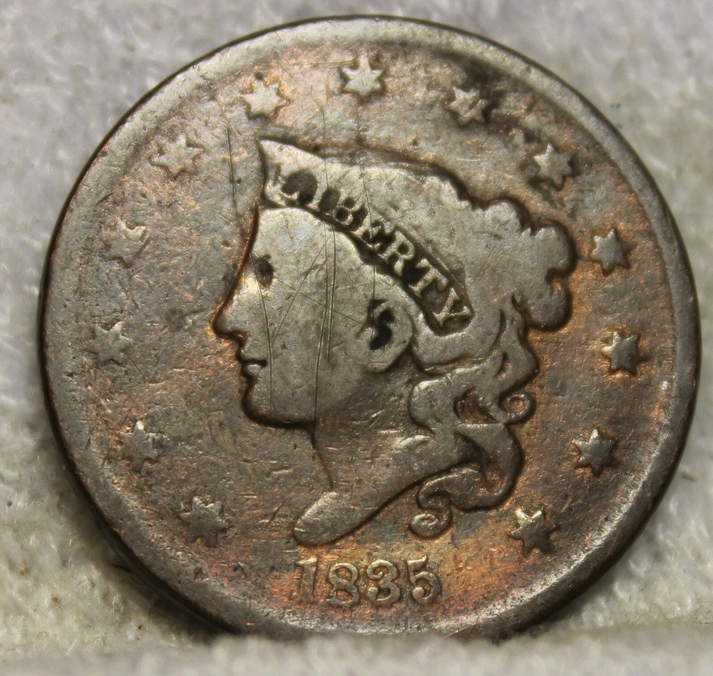 1835 large cent