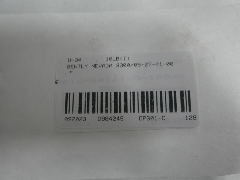 Bently Nevada 3300/05-27-01-00 Chassis Module