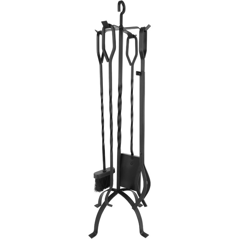 Tools Set 5 Pieces - Lightweight Wrought Iron Fire Pit Accessories for Indoor
