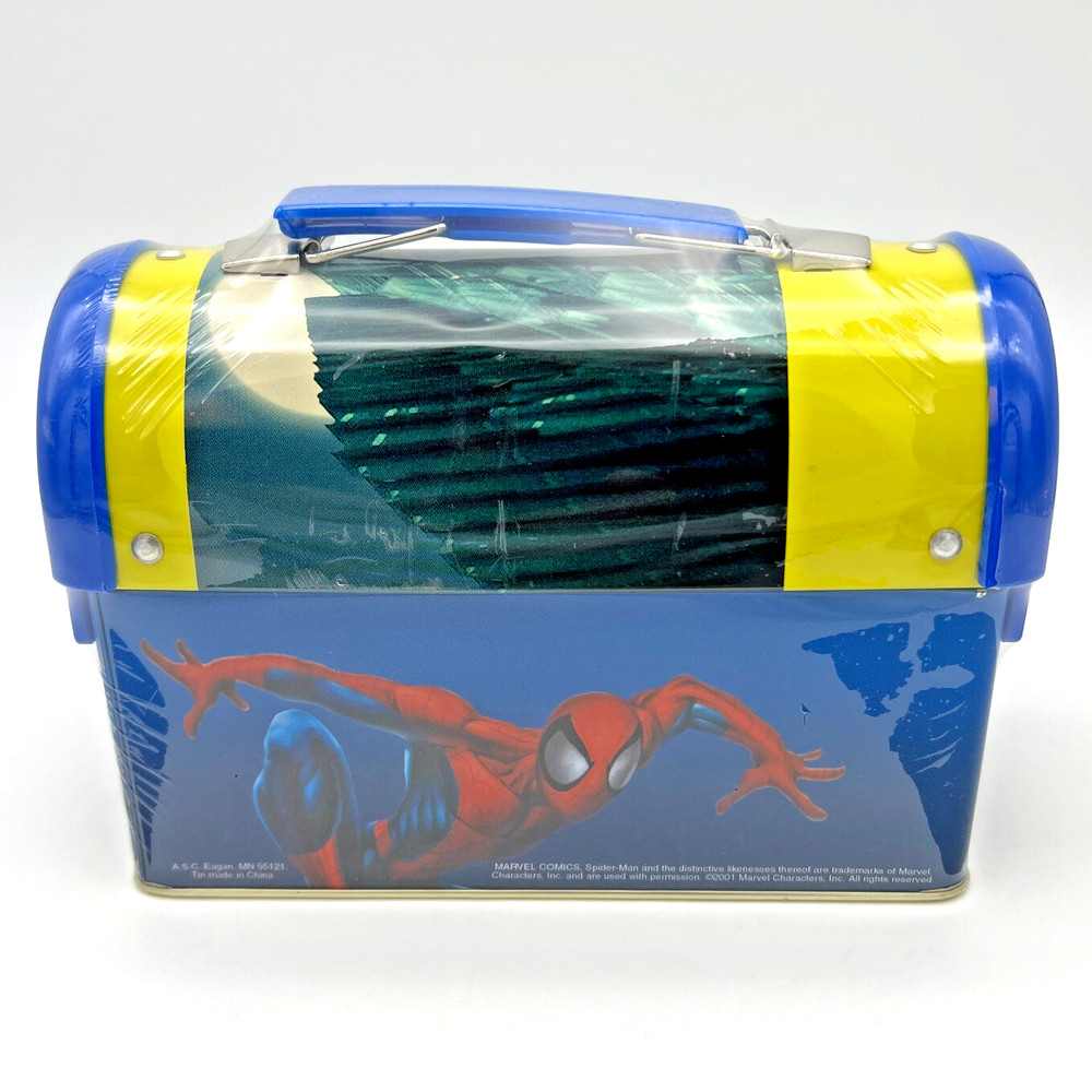 Marvel Comics ULTIMATE SPIDER-MAN Lollipop Candy Storage Box Tin (2001) SEALED