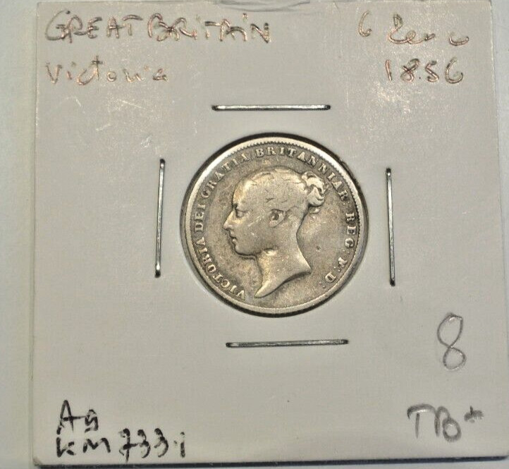 6 PENCE SILVER 1856  RARE