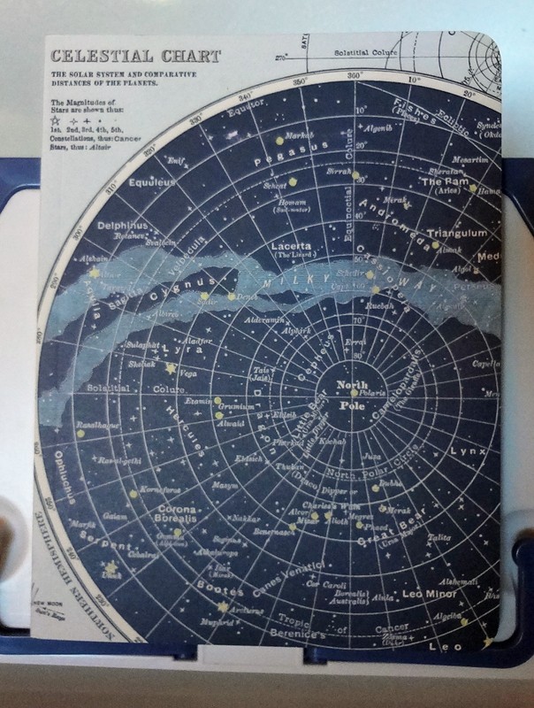 Celestial Chart Lined Paper Notebook 2015 Cavallini Papers Astronomy 96 Pgs NEW