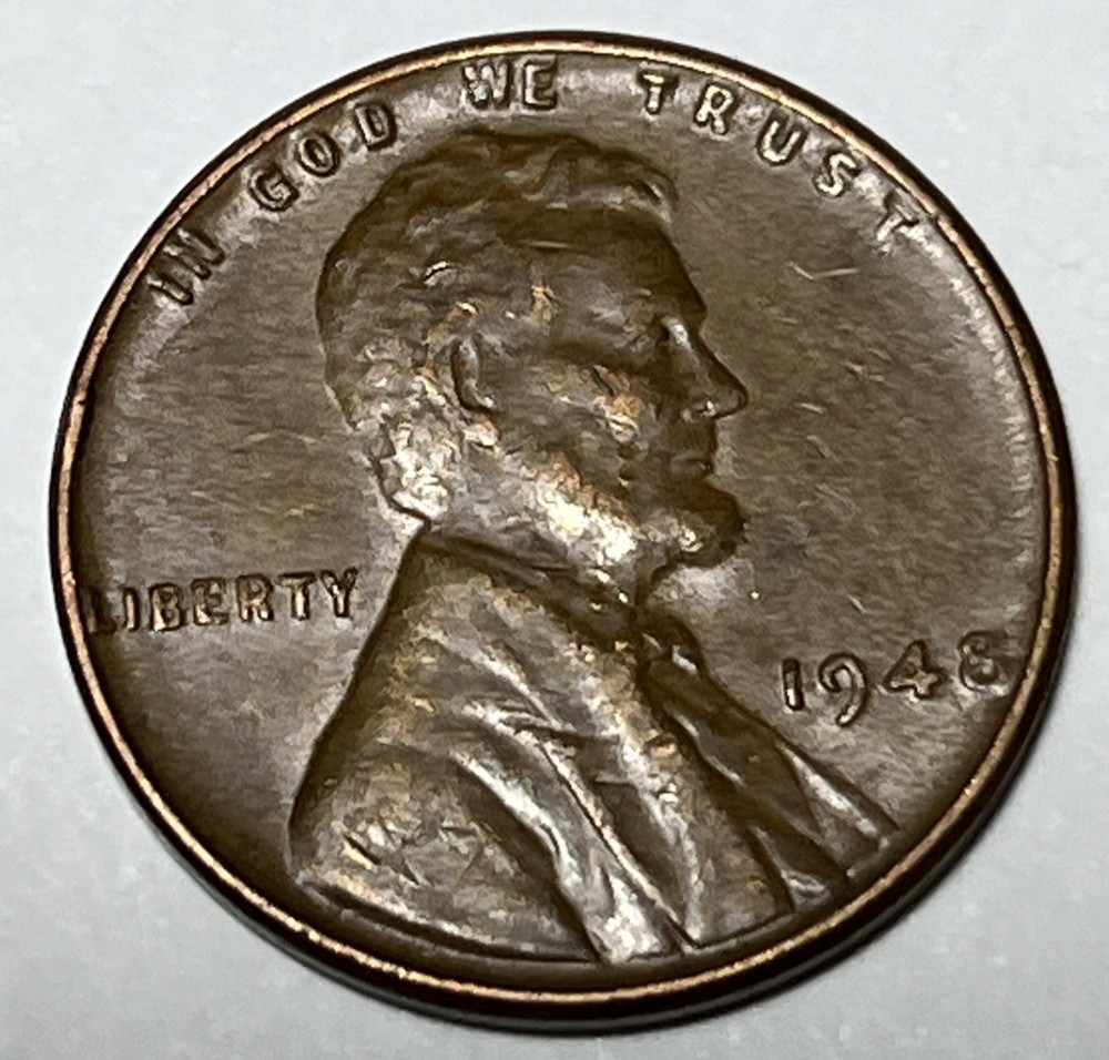 1948 Penny Error Slight Doubling In Date DDO Date Error
