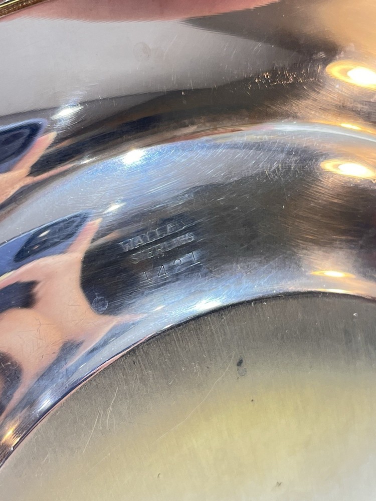 Wallace Sterling Silver “Wave” Edged Serving Bowl 89.4 G