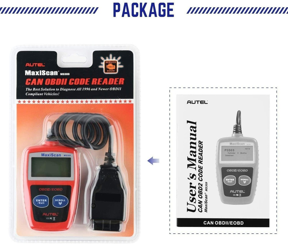 Autel MaxiScan MS309 OBD2 Scanner Enhanced Engine Fault Code Reader