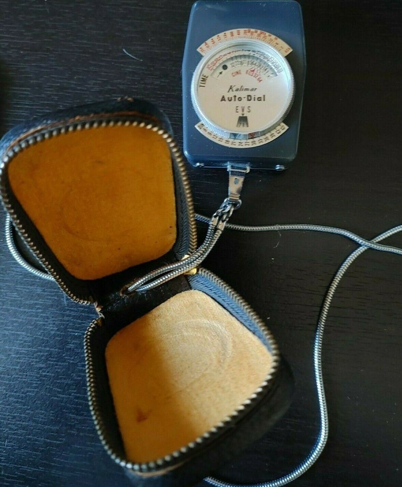 Kalimar Auto Dial EVS Exposure Meter w/Leather Case Chain