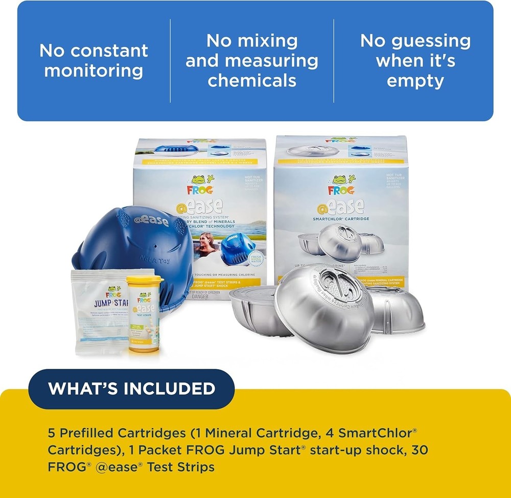 FROG @Ease Floating Sanitizing System + Replacement SmartChlor Cartridge 3-Pack