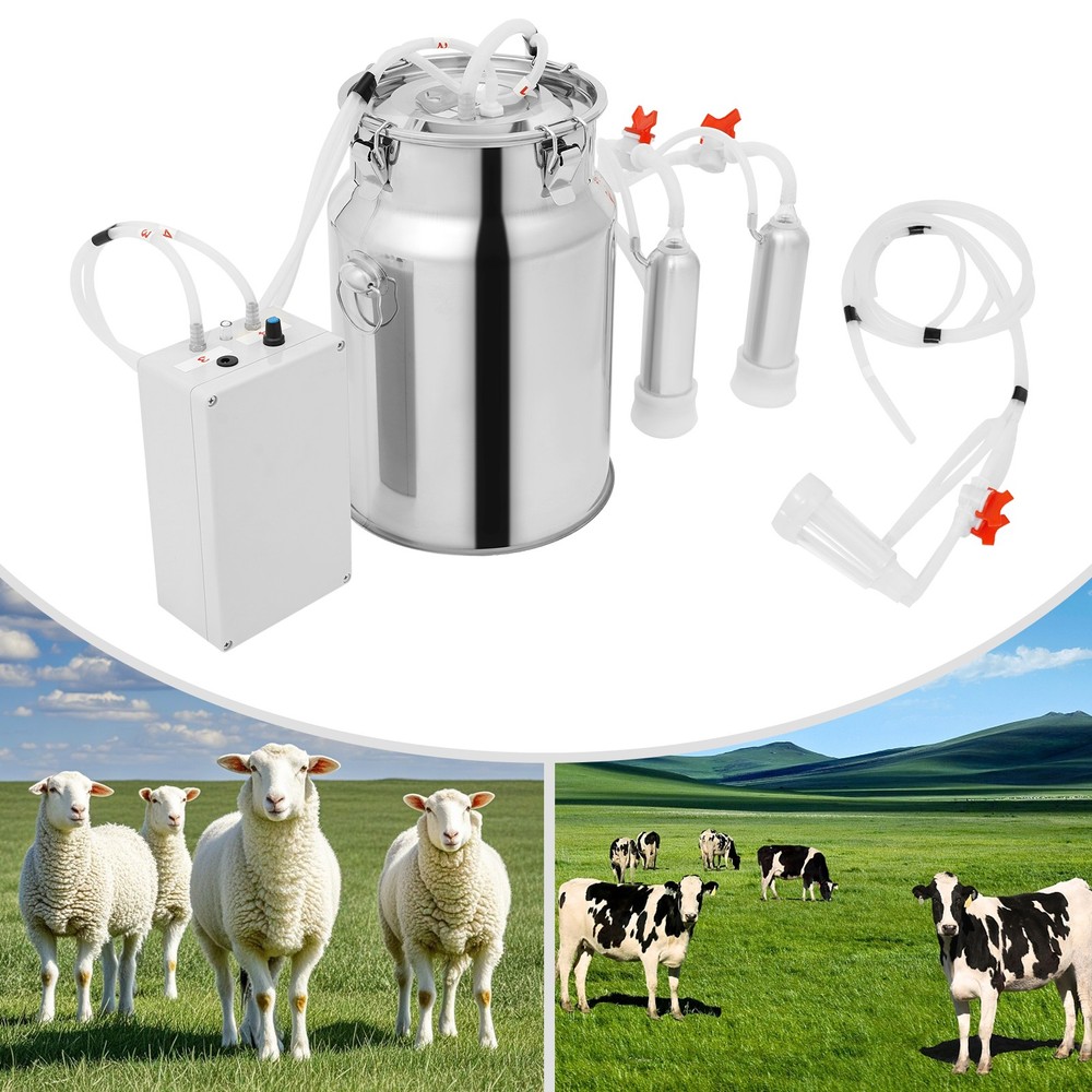 Automatic 10L Milking Machine for Cows and Goats with Pulsation System