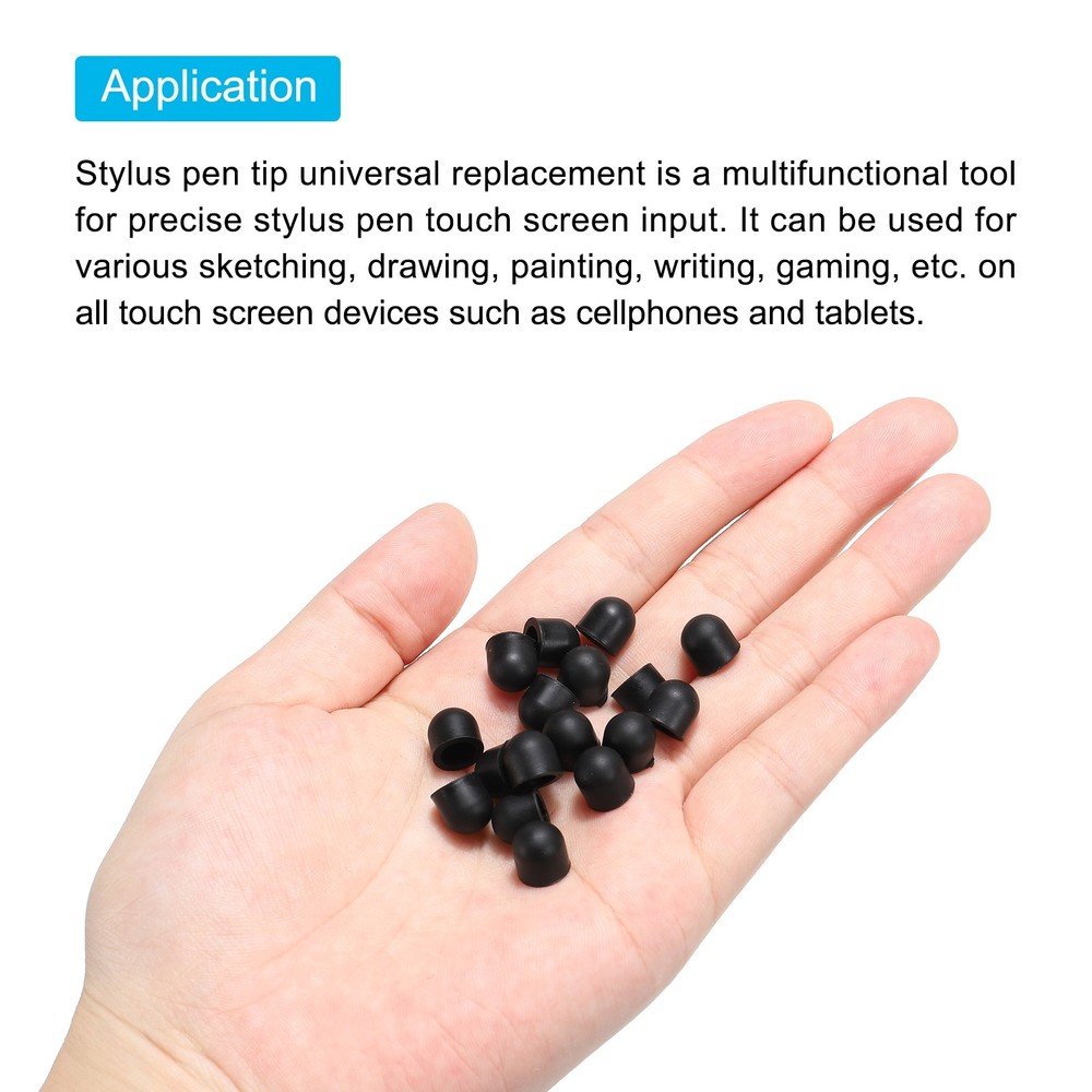30pcs Stylus Pen Tips Conductive Rubber Capacitive Touch Screen Pens Tip 8mm