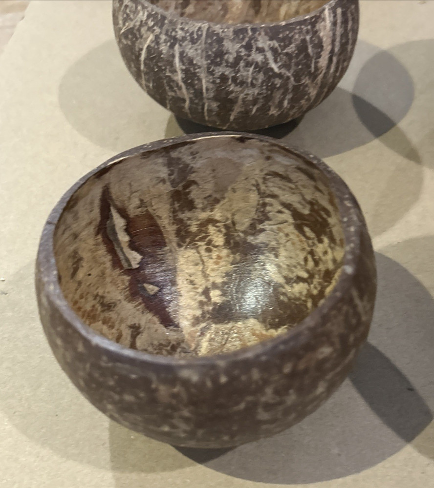 4 COCONUT SHELL CUPS for Crafting Decoration
