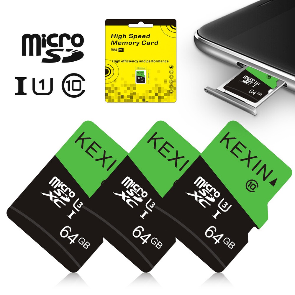 10PCS 64GB Micro SD Card Class 10 Ultra MicroSDXC UHS-I Memory Card for Camera