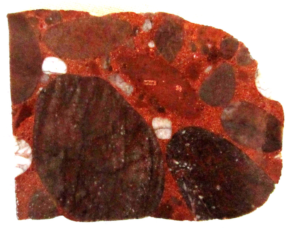 Pudding Stone Slab - Red - White - 245 Grams - Arizona - Puddingstone