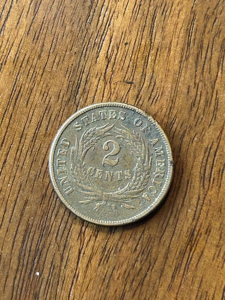 1868 Two Cent Piece VF