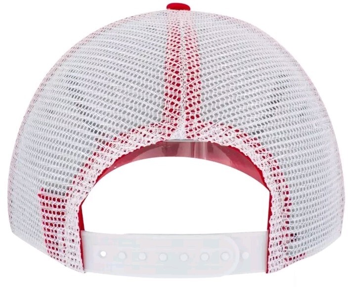 Budweiser Bottle Label Rope Trucker Hat Red