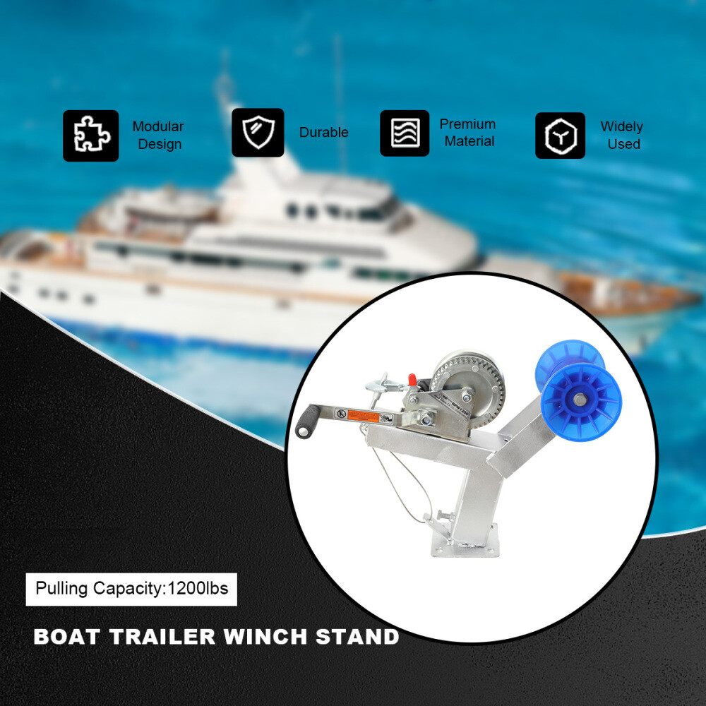 Boat Trailer Winch Stand with Roller Multiple Height Adjustments 3"x4"Frames