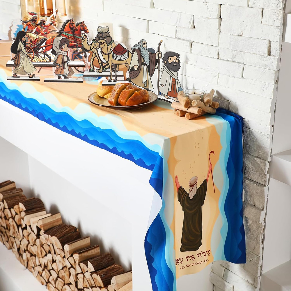 Passover Wooden Table Centerpiece Table Decorations, Happy Passover Tabletop Sig