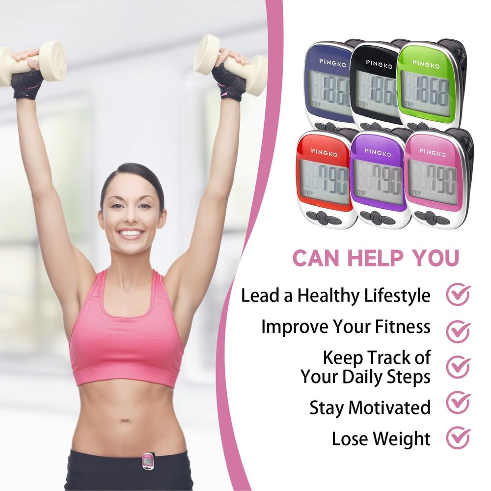 Outdoor Multi-Function Portable Sport Pedometer Step/Distance/Calories/Counte...