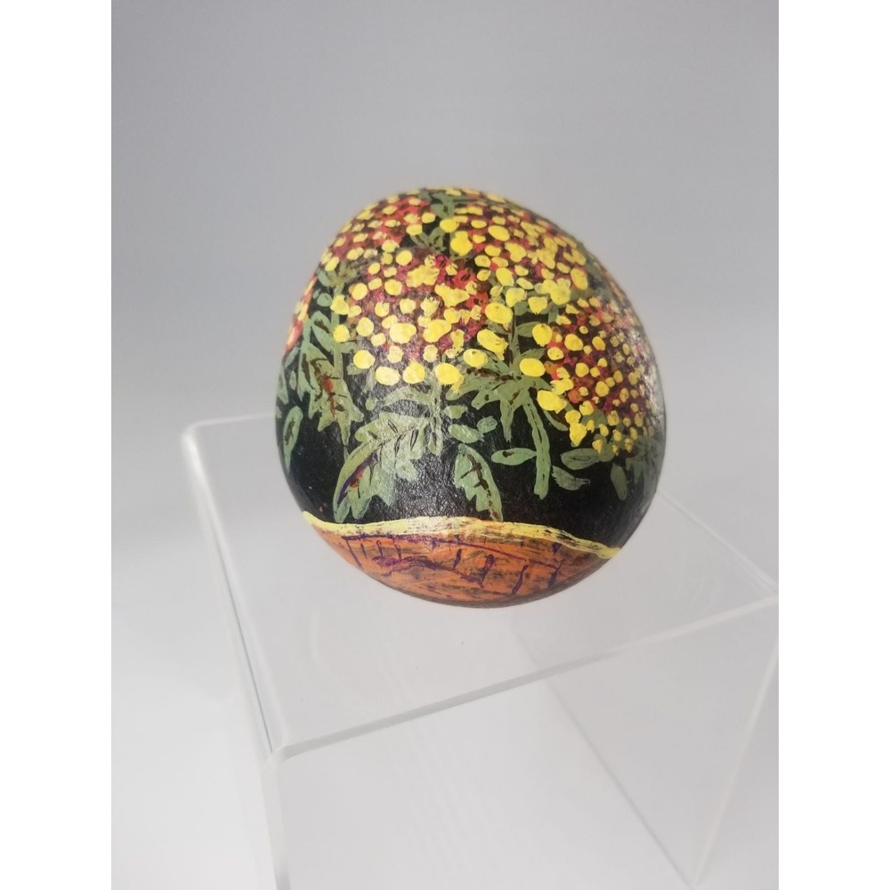 Hand painted rock " flowers " heavy