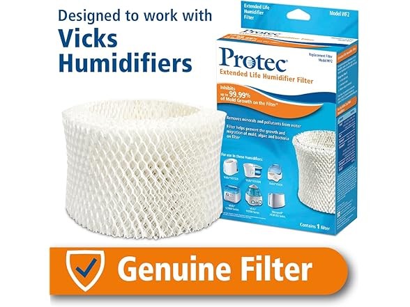 ProTec Humidifier Filter Replacement, 1PK White 3 Count (Pack of 1)