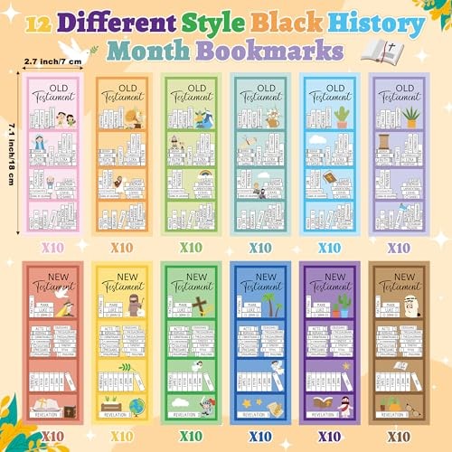 Bible Reading Tracker Bookmarks - 120Pcs Old and New Testament Tracker