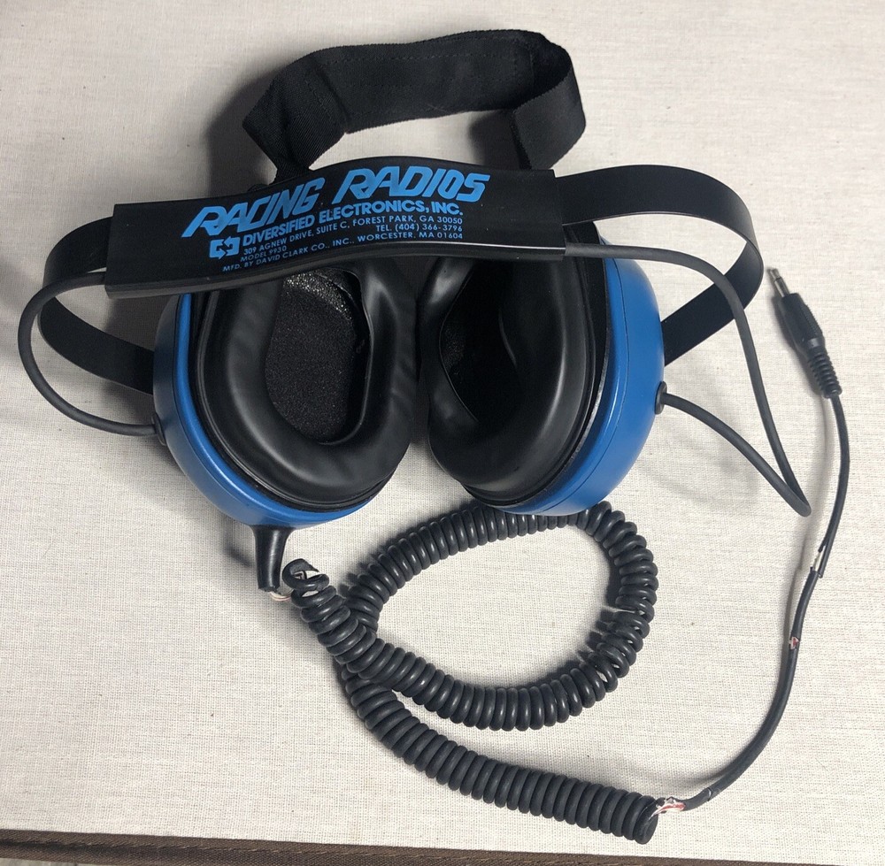 Racing Radios Diversified Electronics Headset 9930 Blue And Black / Tested