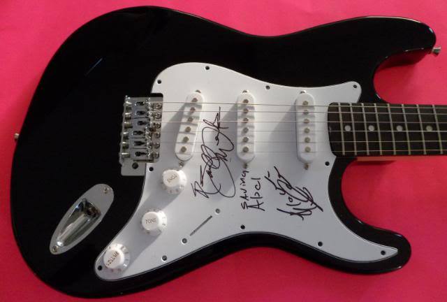 SAVING ABEL X2 HAND SIGNED ELECTRIC GUITAR EXACT PROOF