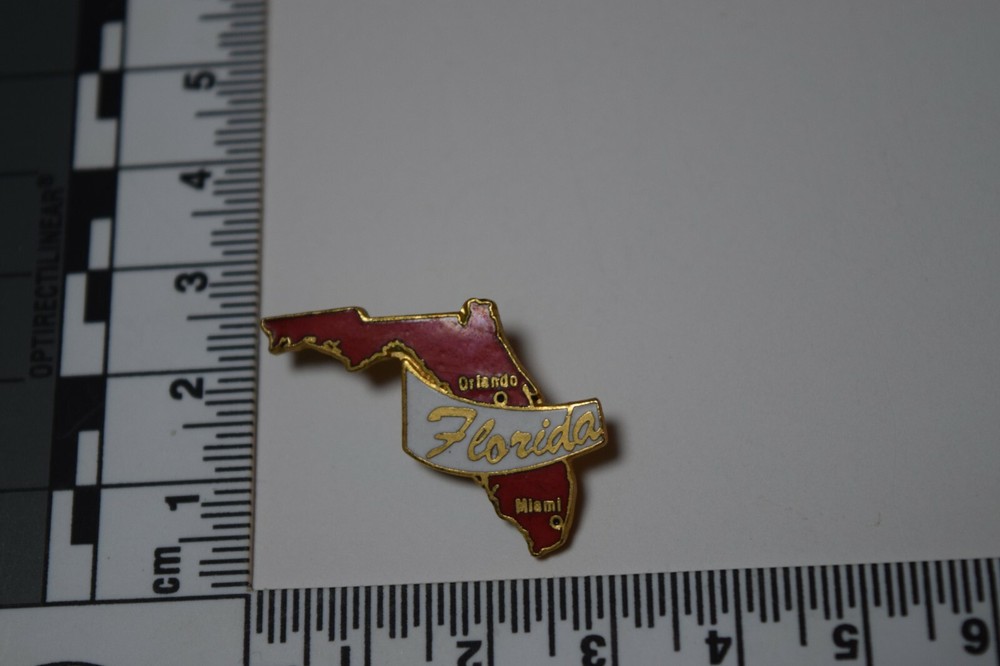Florida US State Outline Enamel Pin