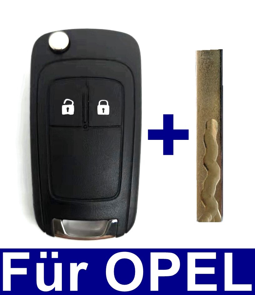 2 button replacement flip key + grinding imitation milling for Opel