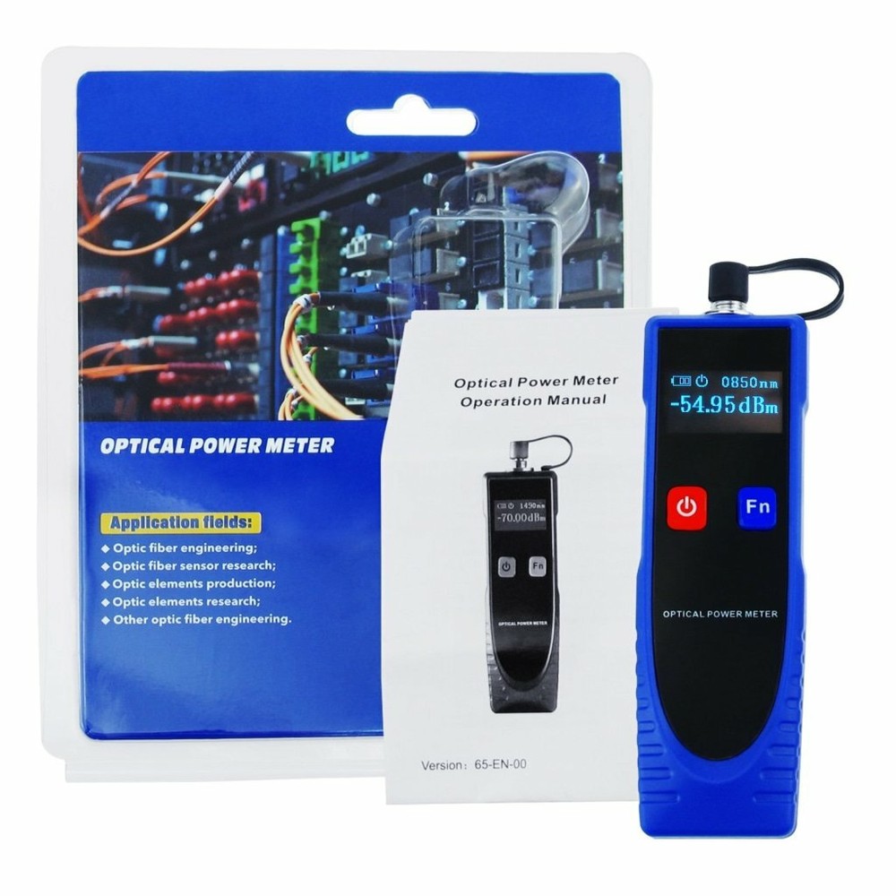 OPM Optical Power Meter Digital Power Factor Meter, -70 ~ 6dBm with 6 Optic Wave
