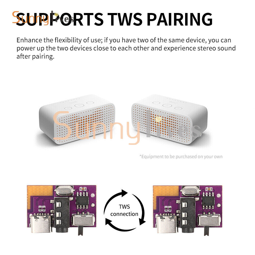 DC3.5V-5V 5W Mono Audio Amplifier Board MP3 TWS Bluetooth Decoding Board Module