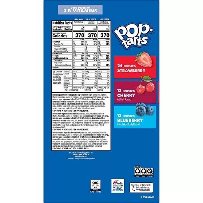 Pop-Tarts Frosted Variety Pack, 48 ct.