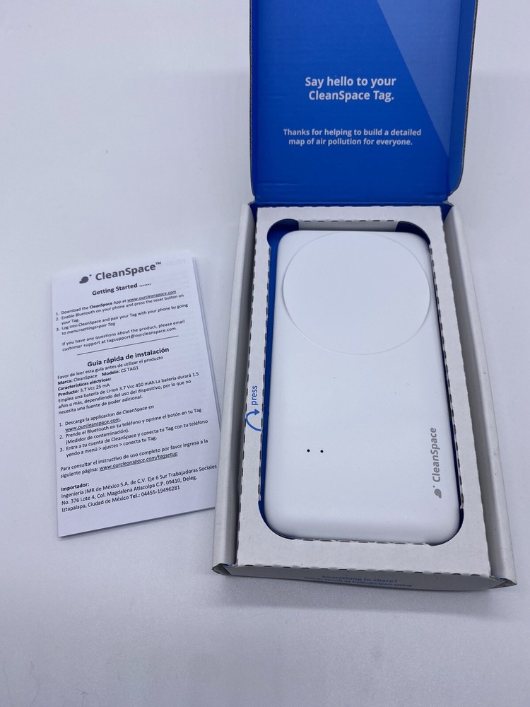 CleanSpace Tag : The Personal Air Pollution Smart Sensor Open Box