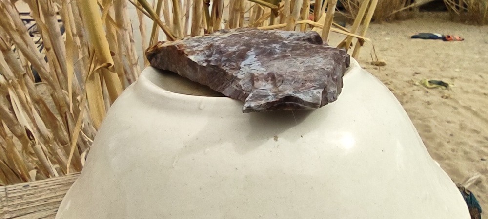 Lapidary Chalcedony Marble Specimen Thick Slab