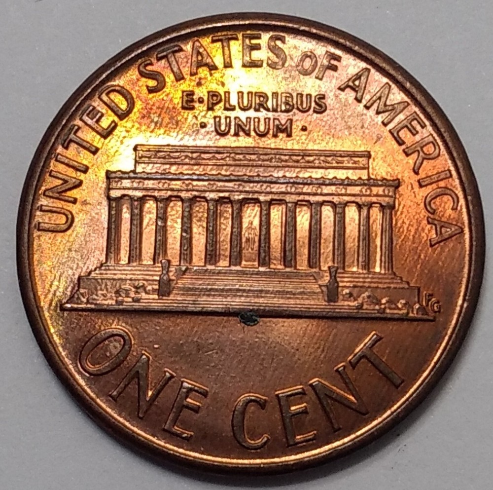 1990 Lincoln Cent Sunset Toned ~ RB