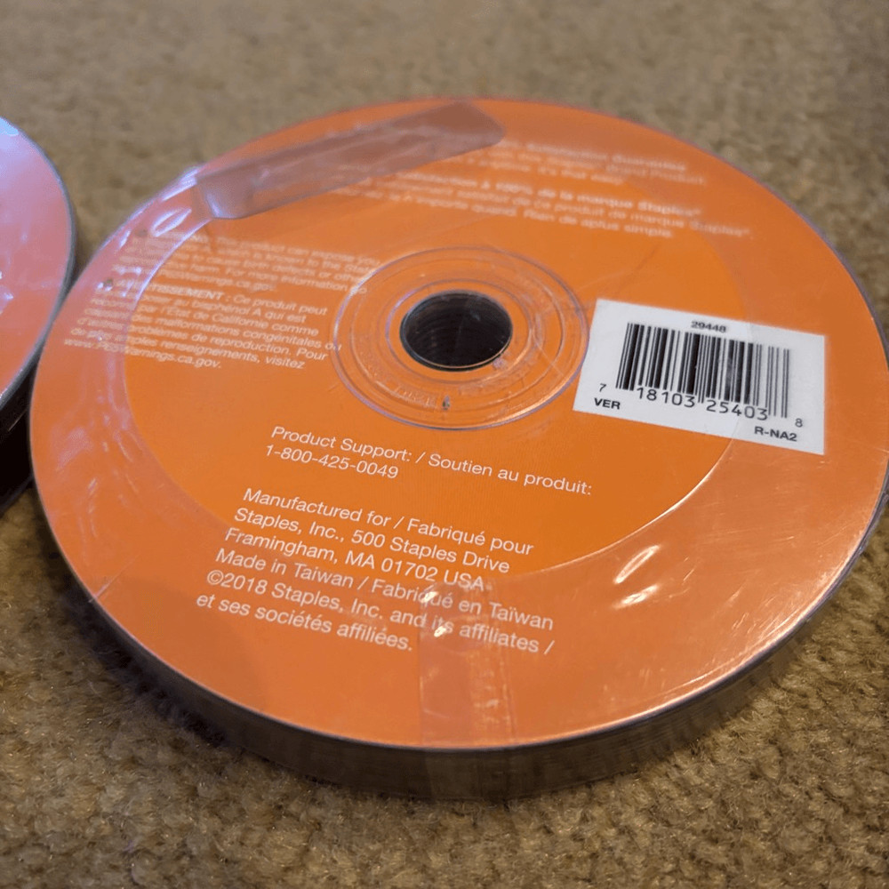 2 Staples DVD+R Recordable 10 Pack Disk Packs