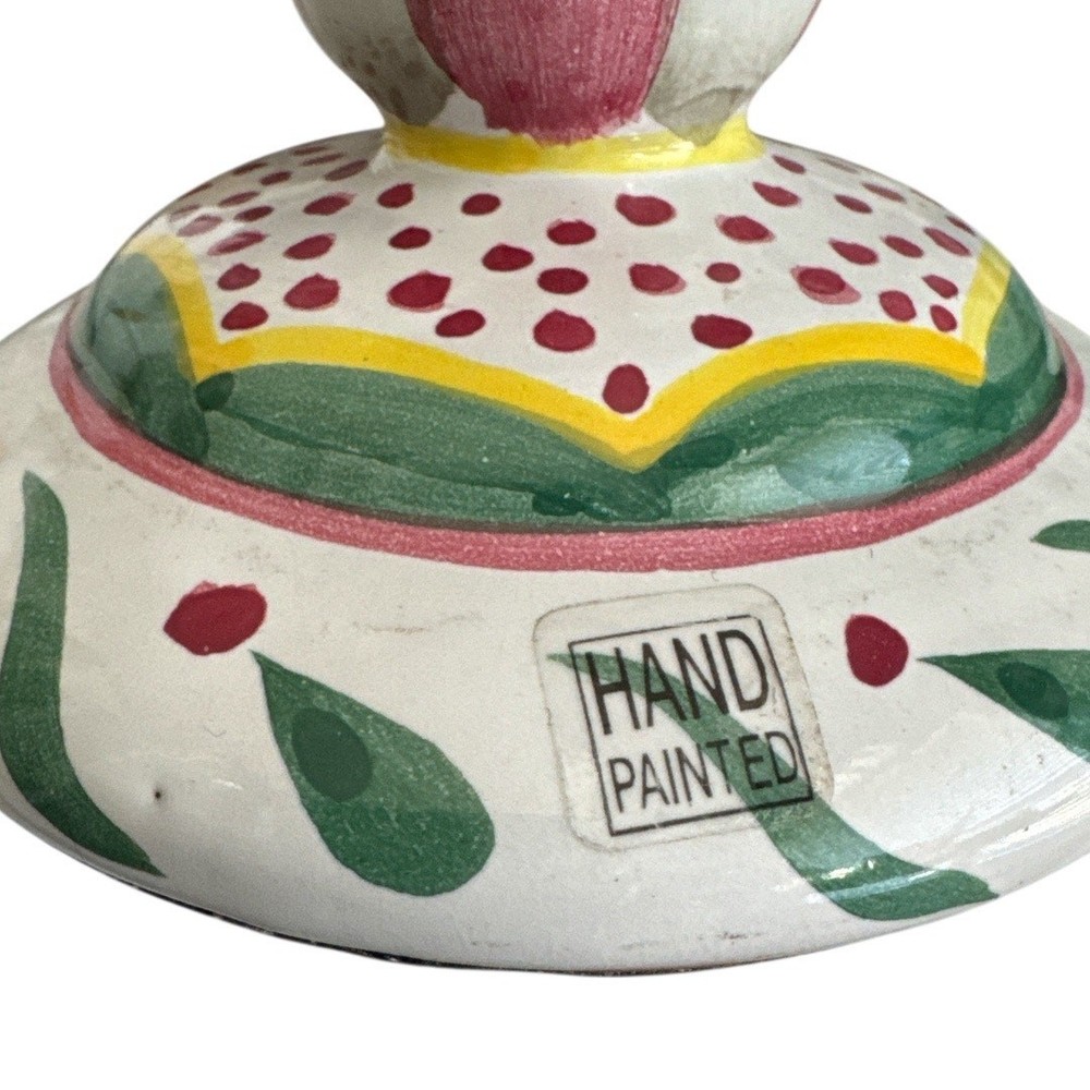 Cute Unique Boho Hand Painted 2.75” Candleholder