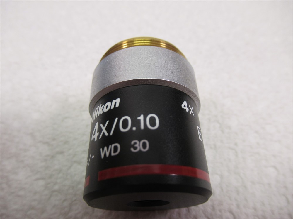 Nikon Eclipse E Plan 4x Microscope Objective Lens WD 30