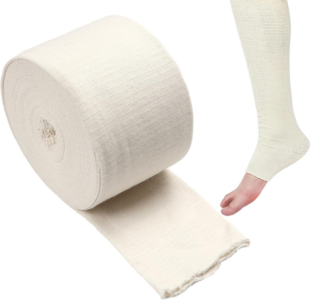 Cotton Compression Wrap Roll - Size D for Wound Dressing & Support