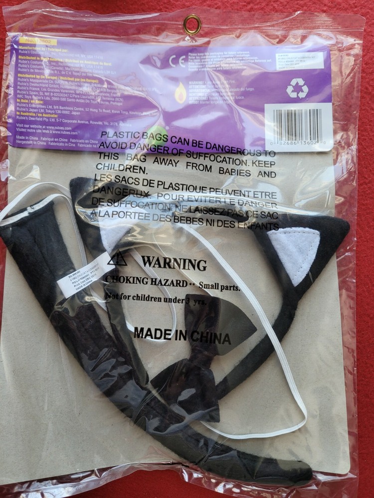 Children's Costume Cat Accessory Kit Rubies