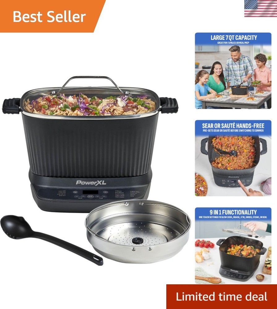 STIRMAX PLUS 7.5QT Digital Cooker with 360 Automatic Paddle – Easy & Fast Meals